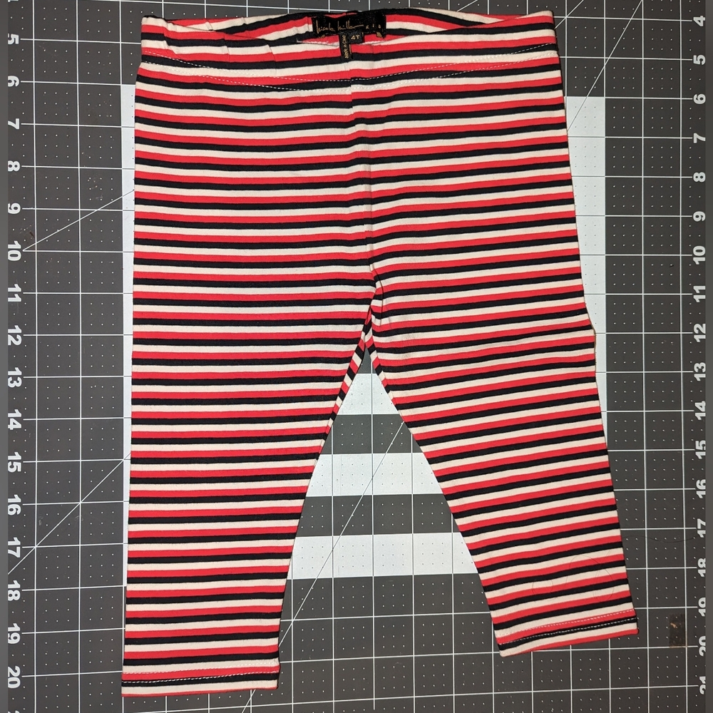 NWOT Nicole Miller Kids striped leggings girls size 4T